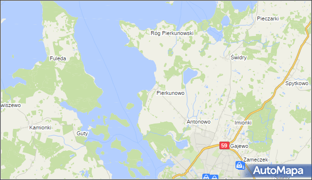 mapa Pierkunowo, Pierkunowo na mapie Targeo