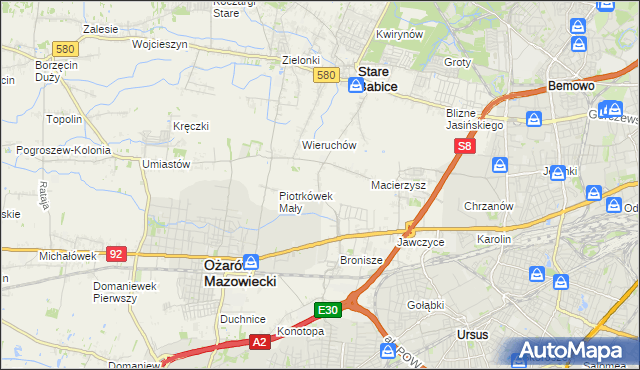 mapa Piotrkówek Duży, Piotrkówek Duży na mapie Targeo