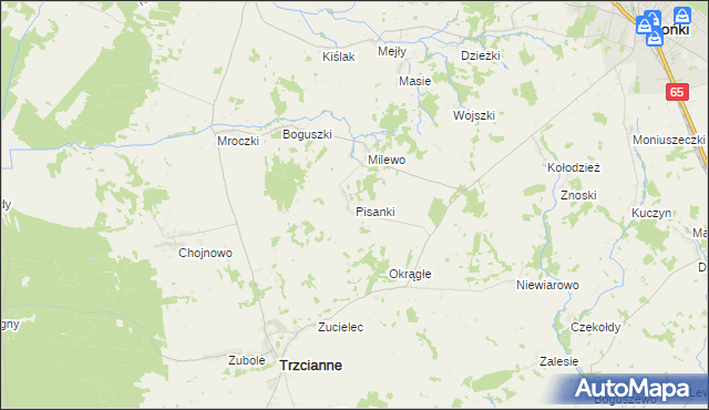 mapa Pisanki, Pisanki na mapie Targeo