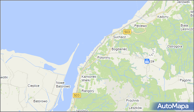 mapa Połoniny, Połoniny na mapie Targeo