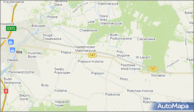 mapa Prędocinek, Prędocinek na mapie Targeo