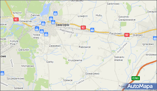 mapa Rabowice, Rabowice na mapie Targeo