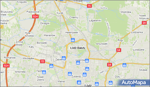 mapa Radogoszcz gmina Łódź, Radogoszcz gmina Łódź na mapie Targeo