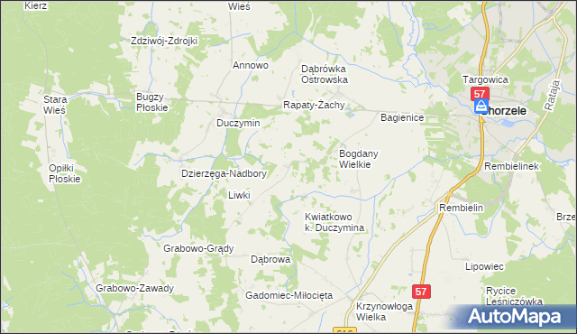 mapa Rapaty-Sulimy, Rapaty-Sulimy na mapie Targeo