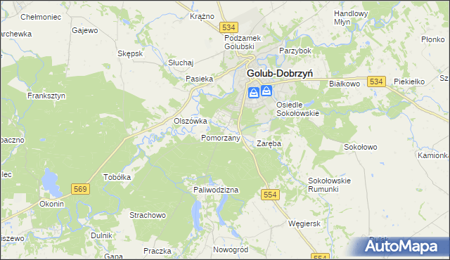 mapa Ruziec, Ruziec na mapie Targeo