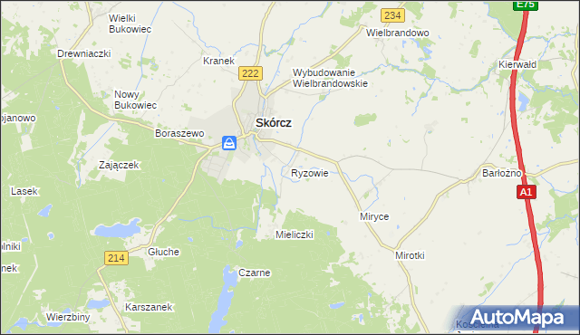 mapa Ryzowie, Ryzowie na mapie Targeo