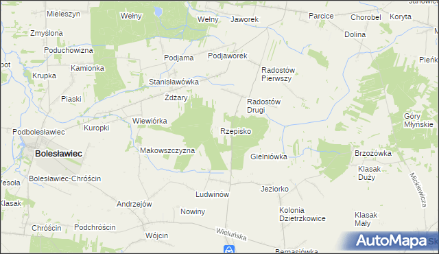 mapa Rzepisko, Rzepisko na mapie Targeo