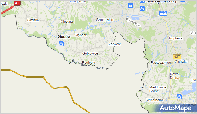 mapa Skrbeńsko, Skrbeńsko na mapie Targeo