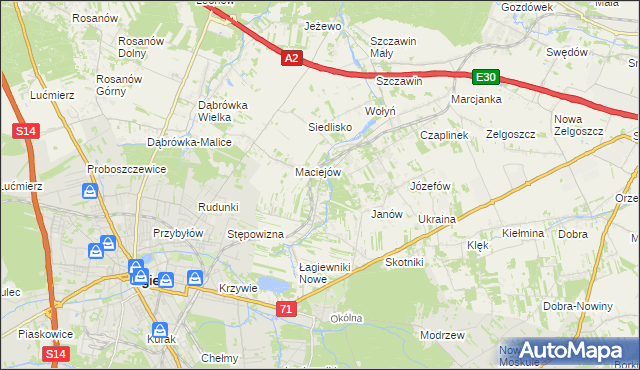 mapa Smardzew gmina Zgierz, Smardzew gmina Zgierz na mapie Targeo