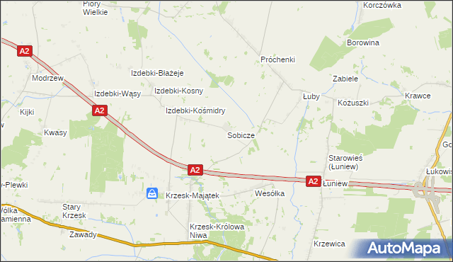 mapa Sobicze, Sobicze na mapie Targeo