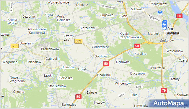 mapa Sobików, Sobików na mapie Targeo