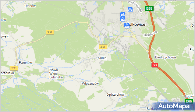 mapa Sobin, Sobin na mapie Targeo