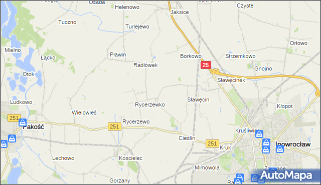 mapa Sójkowo gmina Inowrocław, Sójkowo gmina Inowrocław na mapie Targeo