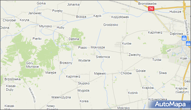 mapa Srebrnica, Srebrnica na mapie Targeo