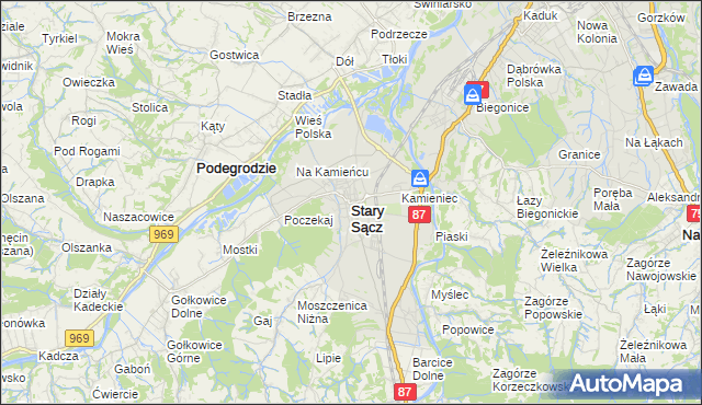 mapa Stary Sącz, Stary Sącz na mapie Targeo