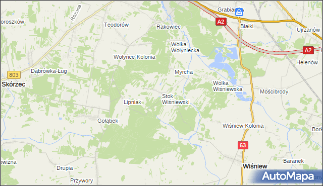 mapa Stok Wiśniewski, Stok Wiśniewski na mapie Targeo