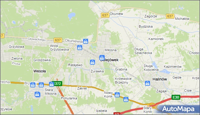 mapa Sulejówek, Sulejówek na mapie Targeo