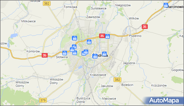 mapa Świdnicy, Świdnica na mapie Targeo
