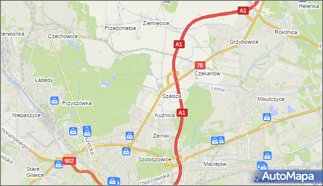 mapa Szałsza, Szałsza na mapie Targeo