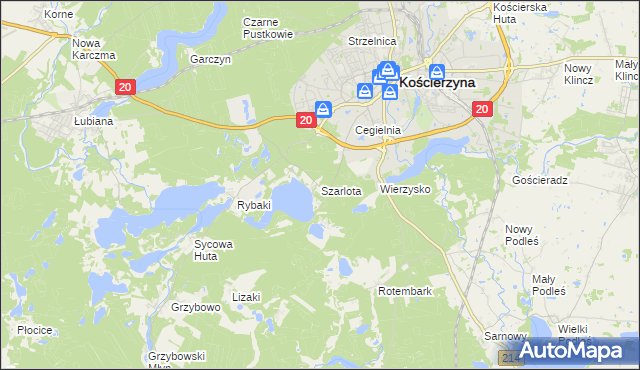 mapa Szarlota, Szarlota na mapie Targeo