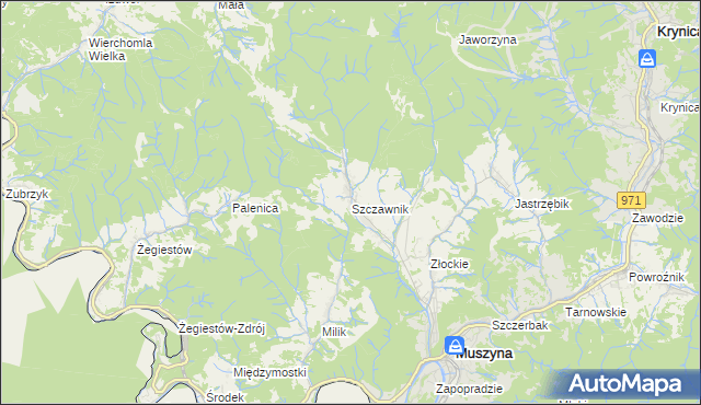 mapa Szczawnik, Szczawnik na mapie Targeo