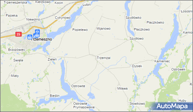 mapa Trzemżal, Trzemżal na mapie Targeo