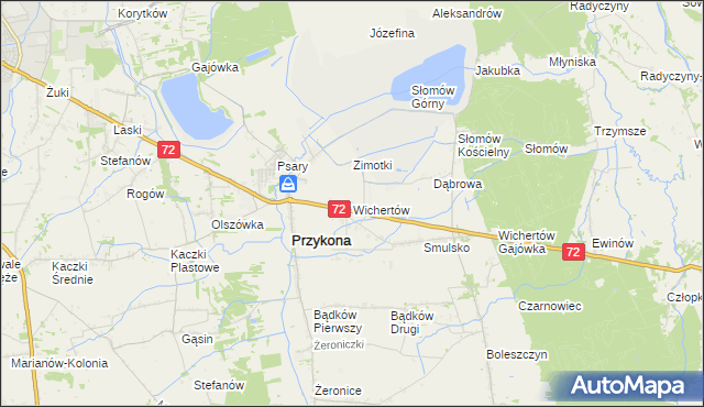 mapa Wichertów, Wichertów na mapie Targeo