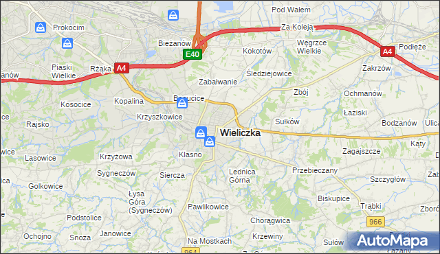 mapa Wieliczka, Wieliczka na mapie Targeo