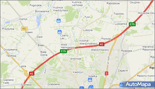 mapa Wola Kiedrzyńska, Wola Kiedrzyńska na mapie Targeo