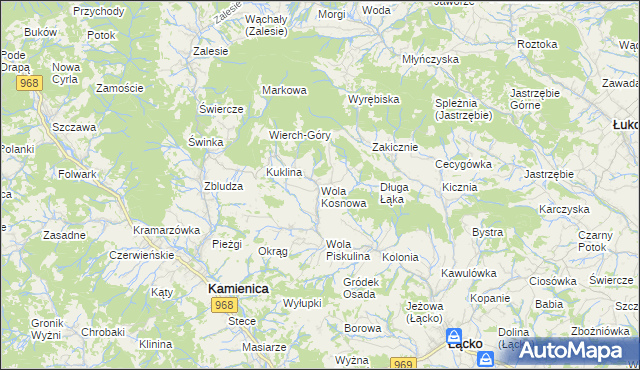 mapa Wola Kosnowa, Wola Kosnowa na mapie Targeo