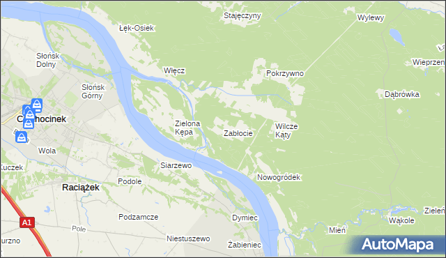 mapa Zabłocie gmina Czernikowo, Zabłocie gmina Czernikowo na mapie Targeo