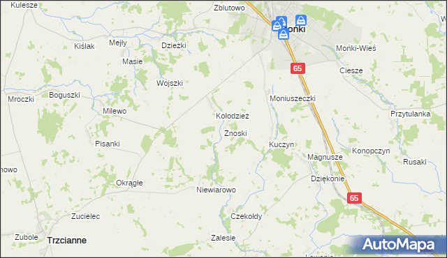 mapa Znoski, Znoski na mapie Targeo