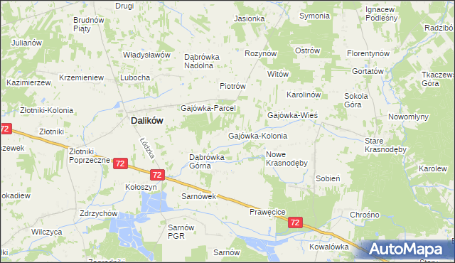 mapa Gajówka-Kolonia, Gajówka-Kolonia na mapie Targeo