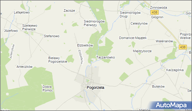 mapa Taczanówko, Taczanówko na mapie Targeo