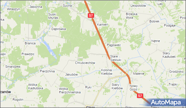 mapa Nowy Kiełbów, Nowy Kiełbów na mapie Targeo