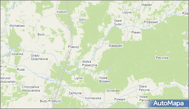 mapa Wólka Grochowa, Wólka Grochowa na mapie Targeo