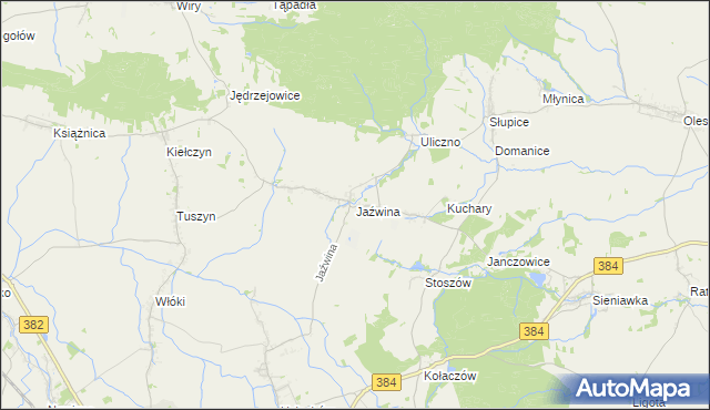 mapa Jaźwina, Jaźwina na mapie Targeo