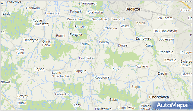 mapa Podniebyle, Podniebyle na mapie Targeo