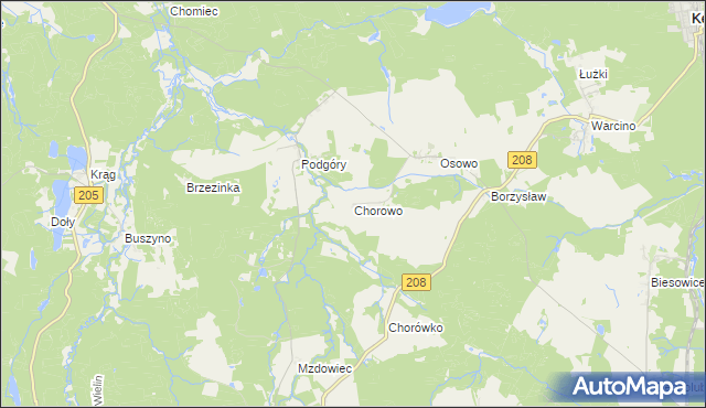 mapa Chorowo, Chorowo na mapie Targeo