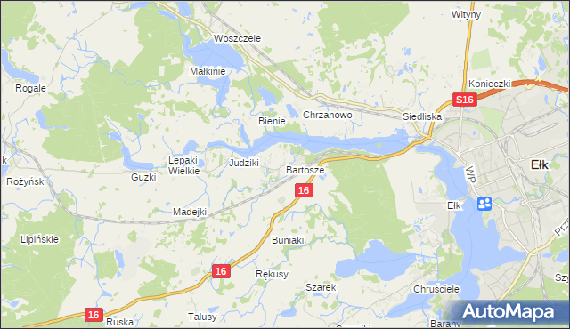 mapa Bartosze, Bartosze na mapie Targeo