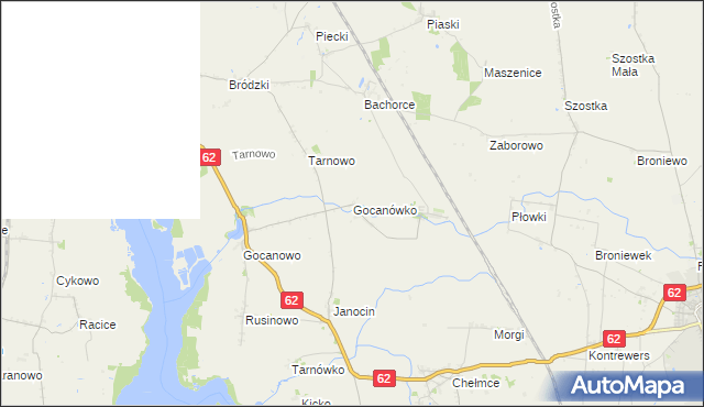 mapa Gocanówko, Gocanówko na mapie Targeo