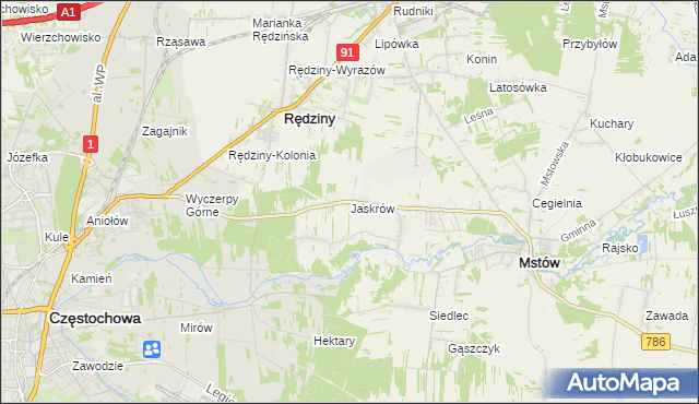 mapa Jaskrów, Jaskrów na mapie Targeo