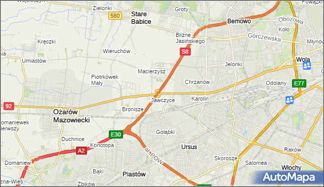 mapa Mory gmina Ożarów Mazowiecki, Mory gmina Ożarów Mazowiecki na mapie Targeo