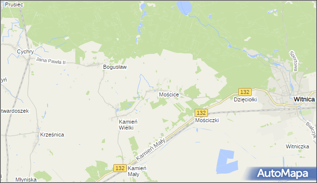 mapa Mościce, Mościce na mapie Targeo