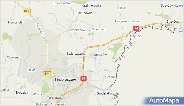 mapa Teptiuków, Teptiuków na mapie Targeo