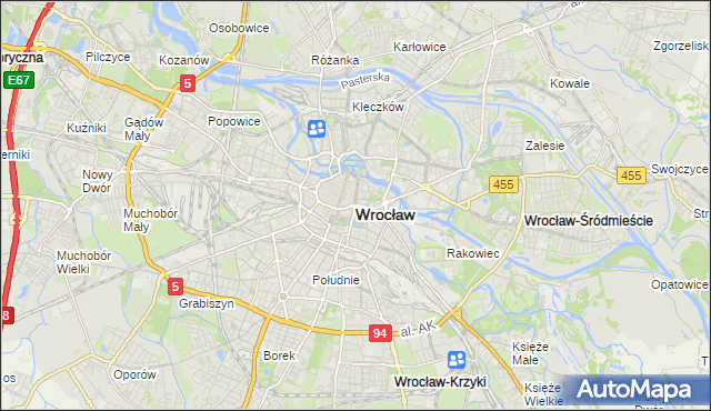 mapa Wrocławia, Wrocław na mapie Targeo