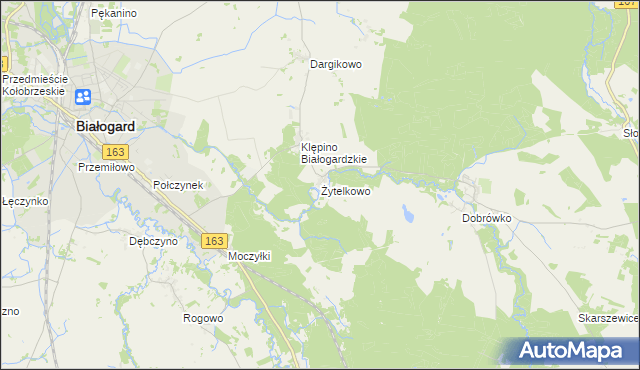 mapa Żytelkowo, Żytelkowo na mapie Targeo