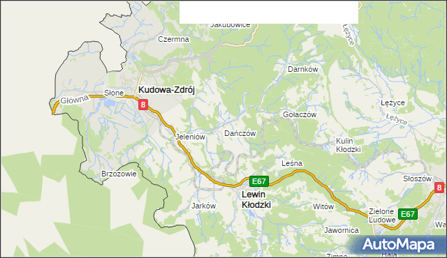 mapa Dańczów, Dańczów na mapie Targeo