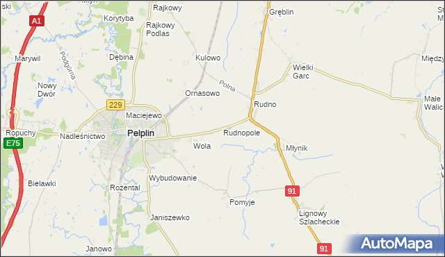 mapa Rudnopole, Rudnopole na mapie Targeo