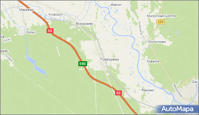 mapa Trzebiszewo, Trzebiszewo na mapie Targeo